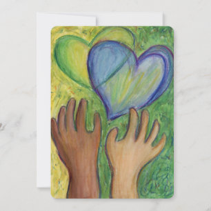 Diversity Liebe Herz Hände farbenfrohe Einladungen