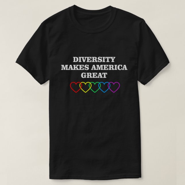 DIVERSITY MACHT AMERIKA GROSS T-Shirt (Design vorne)