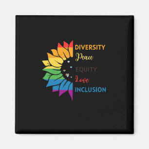 Diversity Peace Equity Liebe Inclusion - Rainbow S Magnet