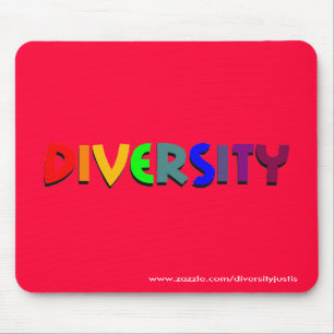 Diversity (Regenbogen) Mousepad (vertikale Art)