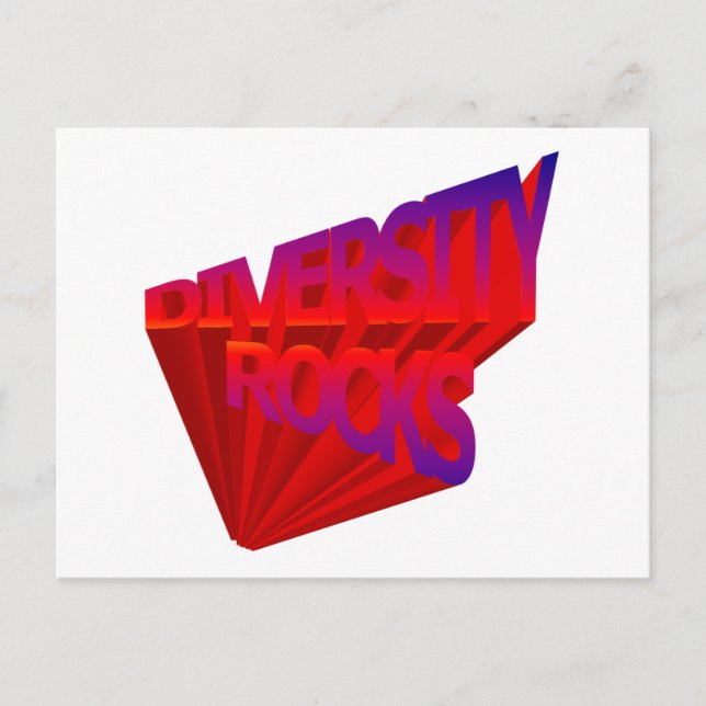 Diversity Rocks Postkarte (Vorderseite)