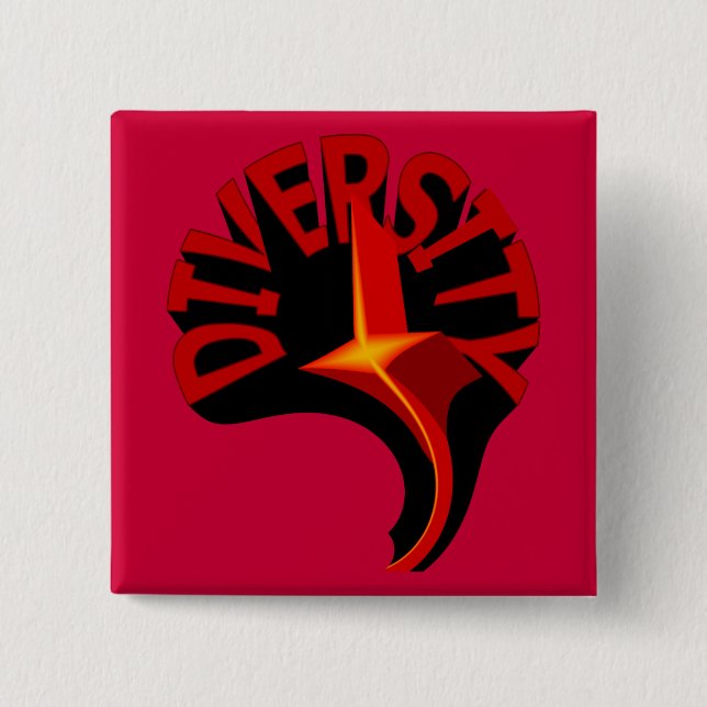 Diversity Swirbeln-Star-Taste Button (Vorderseite)