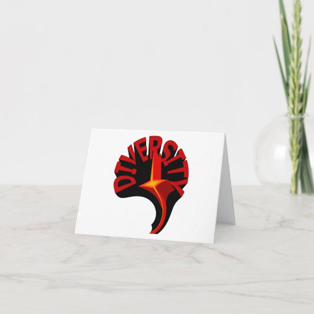 Diversity Swirling Star Notecard Karte (Vorderseite)