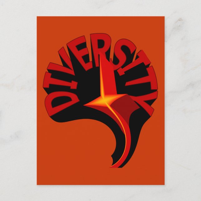 Diversity Swirling Star Postkarte (Vorderseite)