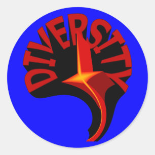 Diversity Swirling Star Stickers
