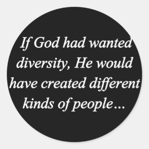 Diversity-Umkehrung fördern (sq) Runder Aufkleber