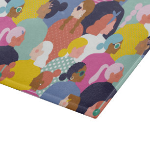 Diversity von Frauen - Frauen verschiedener Rassen Schneidebrett