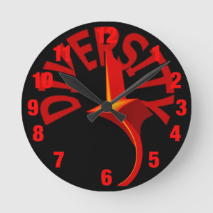 Diversity-wirbelnde Stern-Uhr Runde Wanduhr