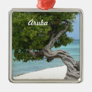 Divi Divi Baum in Aruba Silbernes Ornament
