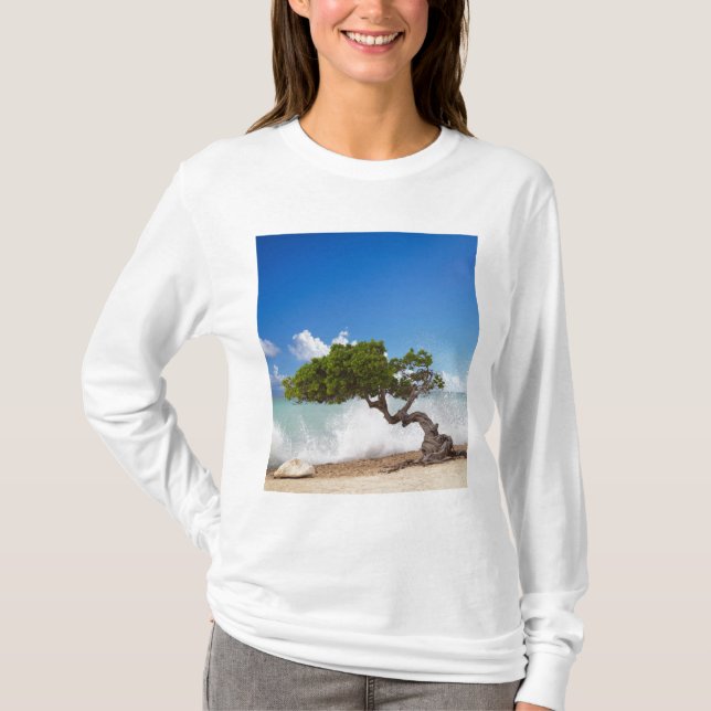 Divi Divi Tree, Eagle Beach, Aruba, Karibik T-Shirt (Vorderseite)