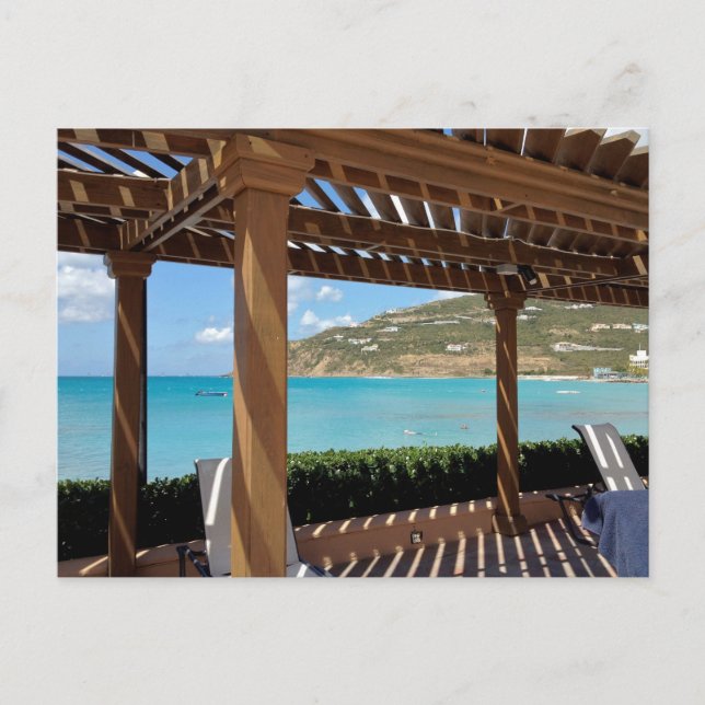 Divi Little Bay SXM Poolpergola Postkarte (Vorderseite)