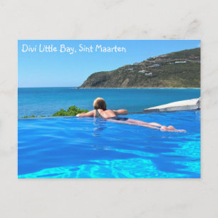 Divi Little Bay Überlaufpool, Sint Maarten - SXM Postkarte