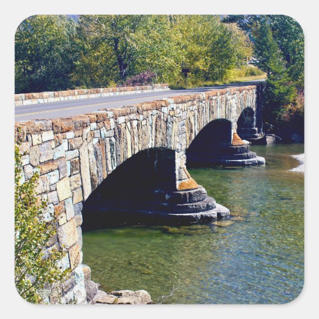 Divide Creek Brücke Quadratischer Aufkleber (Vorderseite)
