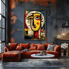 Divided Presence — Contemporary Abstract Poster