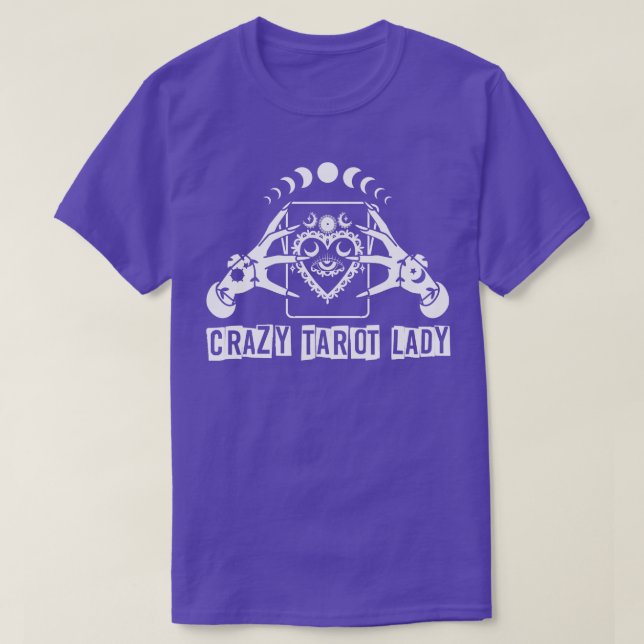 Divination Crazy Tarot Lady Crystal Ball Tarot Car T-Shirt (Design vorne)