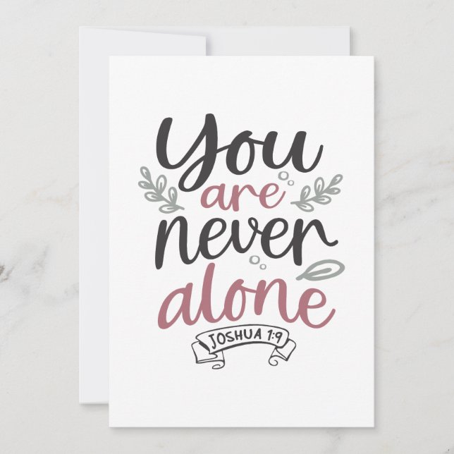 Divine Assurance - Joshua 1:9 Christliches Design Dankeskarte (Vorderseite)