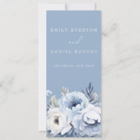 Divine Blue Gorgeous Hochzeitsprogramm