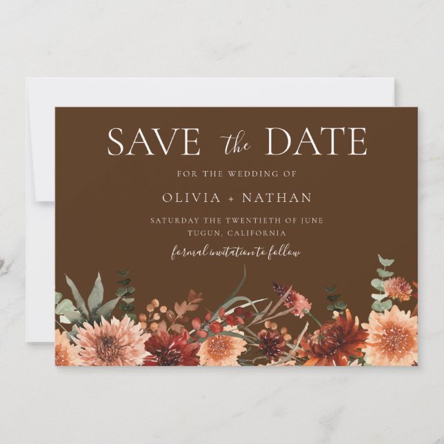Divine Boho Wedding Beautiful Save the Date (Vorderseite)