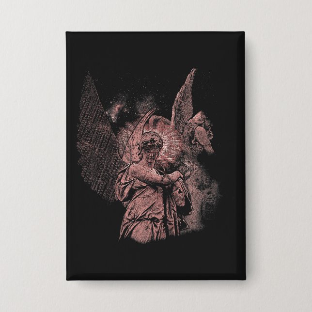 Divine Error - Techno-Goth Streetwear Design Button (Vorderseite)