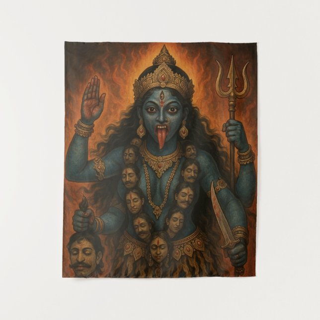 Divine Feminine Kali Goddess Wandteppich (Vorderseite)