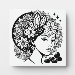 Divine Feminine Mandala Falknerei - Falconeria Loc Fotoplatte