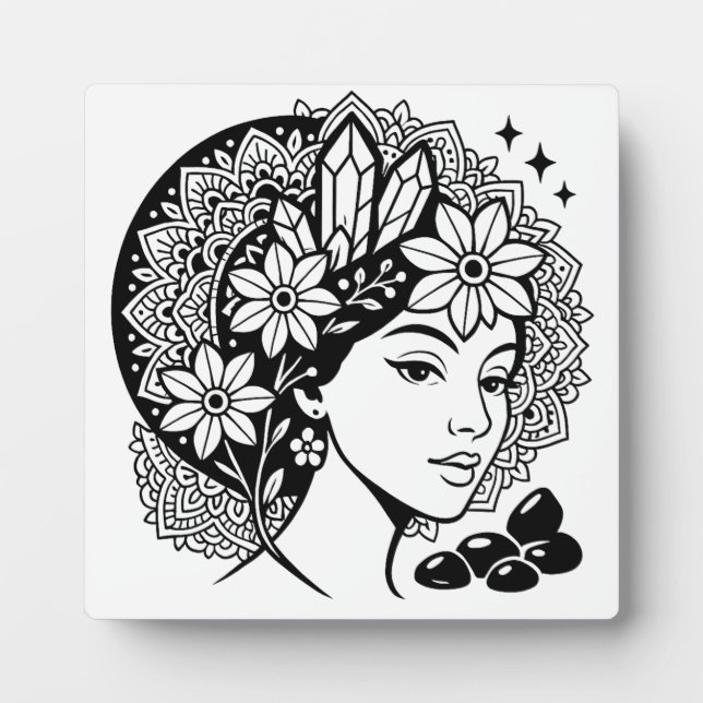 Divine Feminine Mandala Falknerei - Falconeria Loc Fotoplatte (Vorderseite)