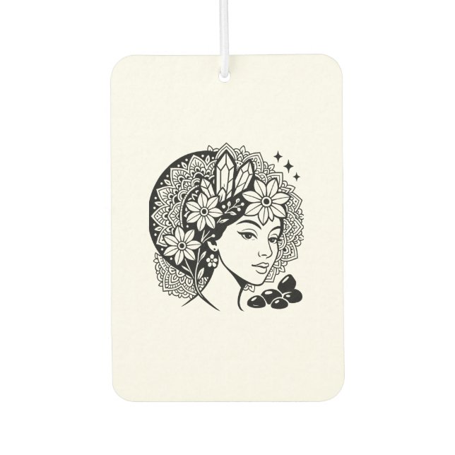 Divine Feminine Mandala Kunst, Dichtung und Musik Autolufterfrischer (Vorderseite)