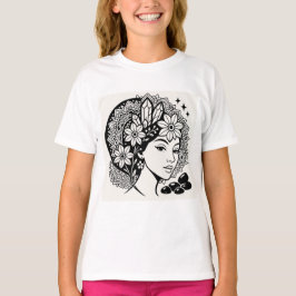 Divine Feminine Mandala Kunst, Dichtung und Musik T-Shirt