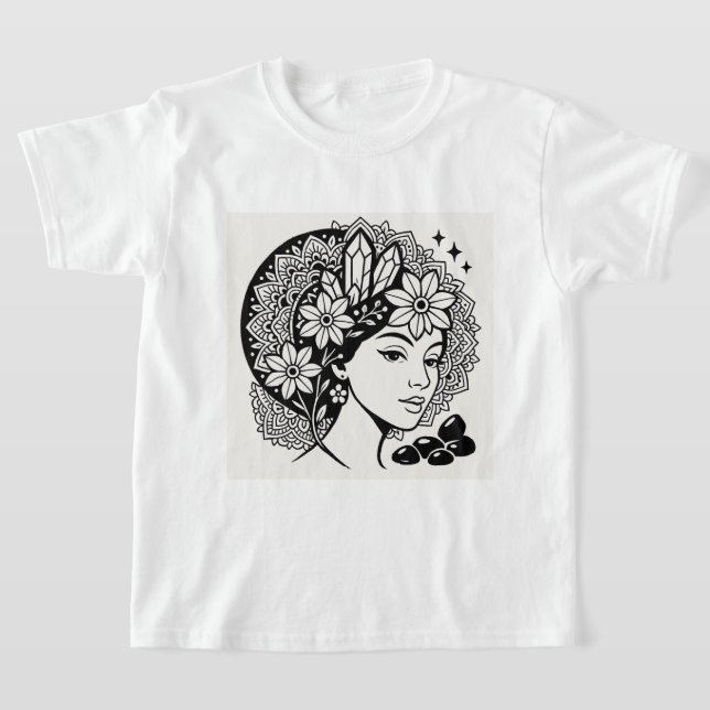 Divine Feminine Mandala Kunst, Dichtung und Musik T-Shirt (Ablage )