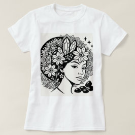 Divine Feminine Mandala Kunst, Dichtung und Musik T-Shirt