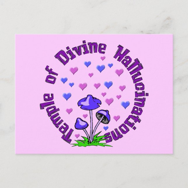 Divine Hallucination Tempel Postkarte (Vorderseite)