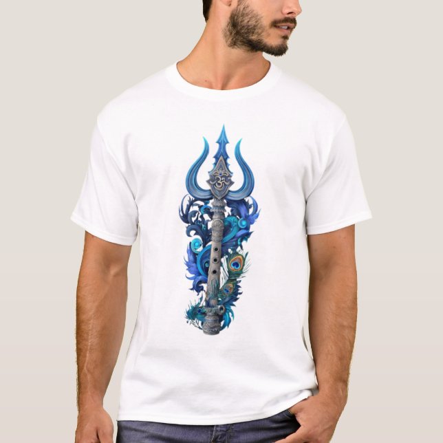 Divine Harmony: Shiva-Krishna Spiritual Fusion Tee (Vorderseite)