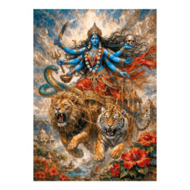 Divine Kali Chariot Fotodruck