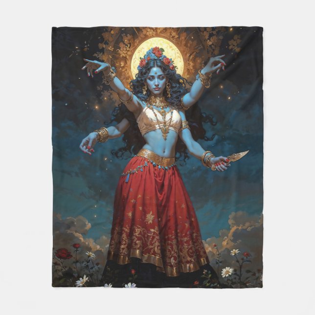 Divine Kali Fleecedecke (Vorderseite)