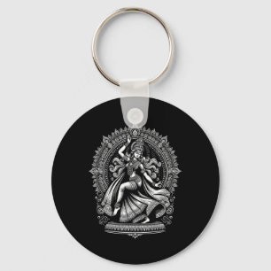 Divine Kali Goddess Dancing Yoga T-Shirt Spirituel Schlüsselanhänger