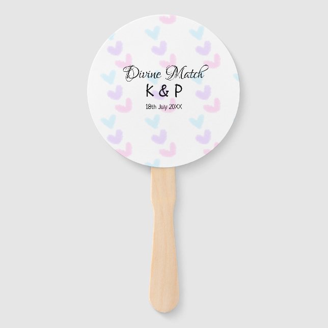 Divine match add pair name Letter heart Fächer (Vorderseite)