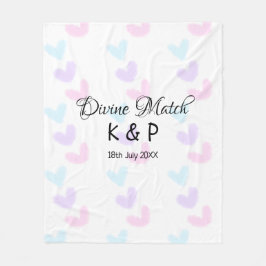 Divine match add pair name Letter heart Fleecedecke