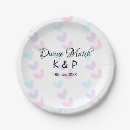 Divine match add pair name Letter heart Pappteller