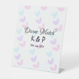Divine match add pair name Letter heart Sockelschild