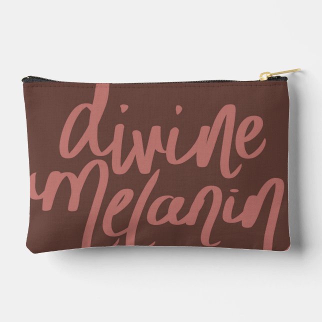 Divine Melanin Accessory Pouch - Afrozentrisch Zubehörtasche (Rückseite)