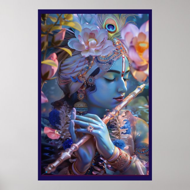 Divine Melody: Lord Krishna Poster (Vorne)
