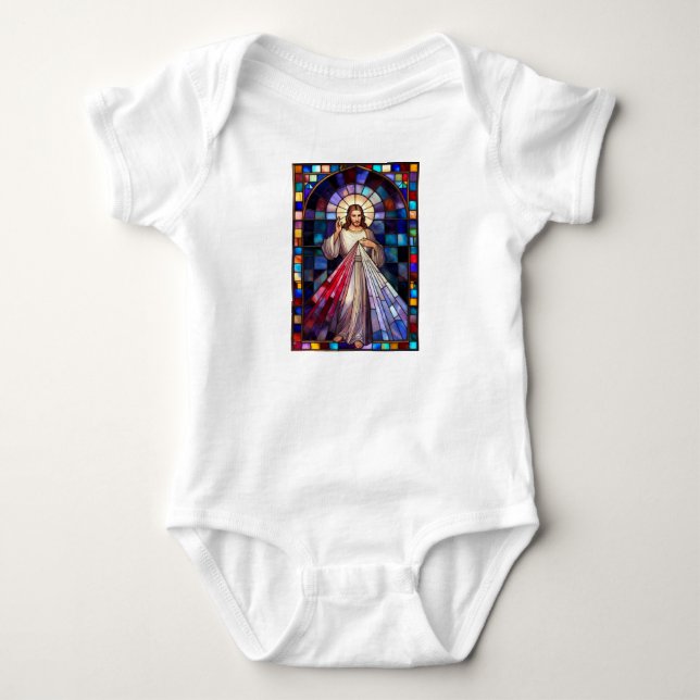 Divine Mercy Jesus Baby Bodysuit Strampler (Vorderseite)