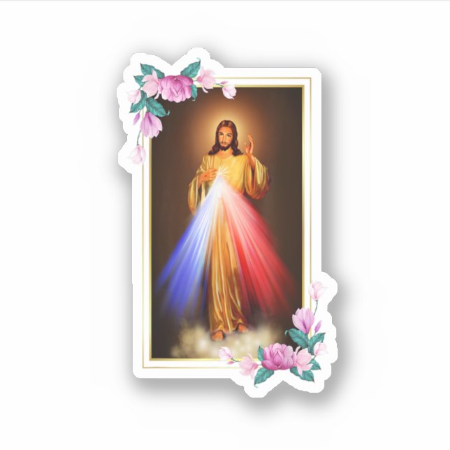 Divine Mercy Jesus Christ Sacred Heart Of Jesus Gi Aufkleber (Vorderseite)