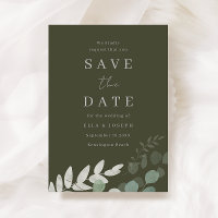 Divine Olive Green Leaf Elegance Hochzeit