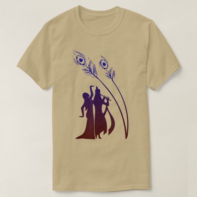 Divine Raas Leela mit Radha und Krishna T-Shirt (Design vorne)
