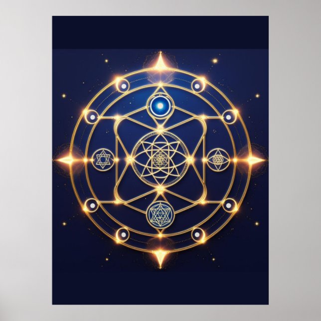 Divine Radiance – 5: Illuminated Universal Energy Poster (Vorne)
