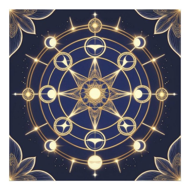Divine Radiance – Golden Mandala of Awakening Fotodruck (Vorne)