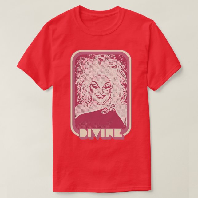 Divine Retro 80er Style Fan Art T-Shirt (Design vorne)