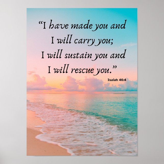 Divine Strength in Every Season – Isaiah 46:4  Poster (Vorne)