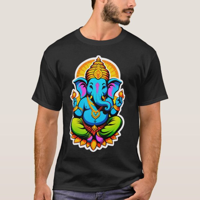 Divine Vibrance - Lord Ganesha T-Shirt (Vorderseite)